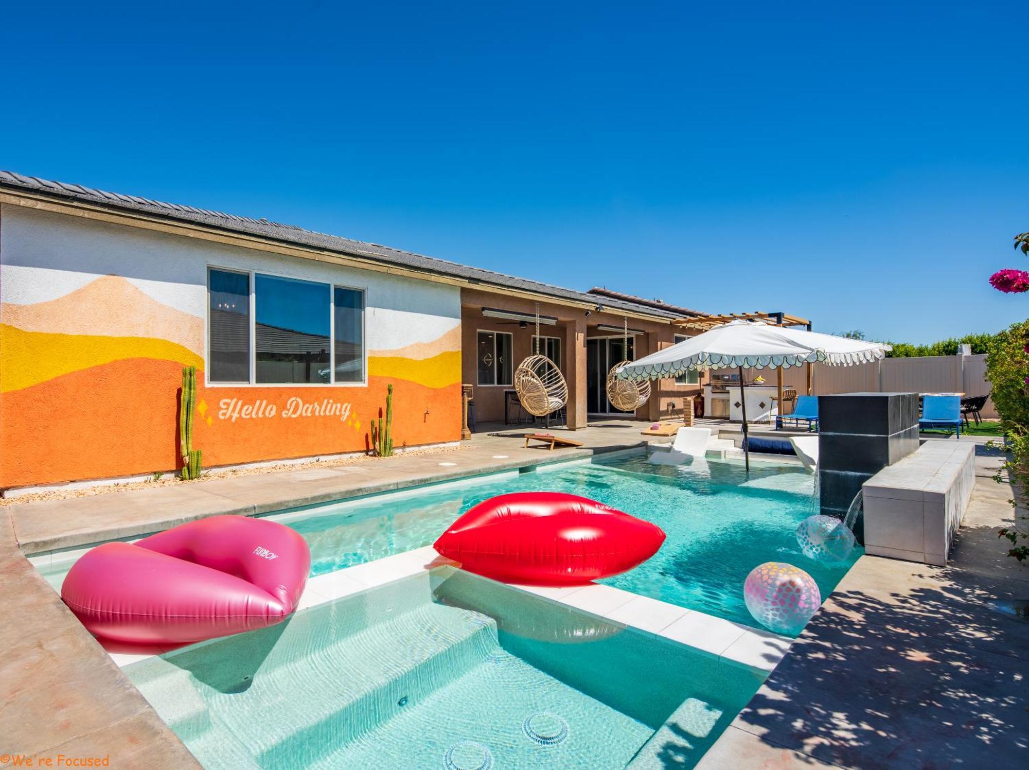 Вилла 5Br3B Pool, 2Mi To Fstvals, Ev Chrgr, Gym, Games Индио Экстерьер фото
